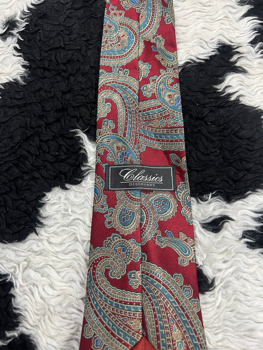 Classics Red Fully Embroidered Paisley Tie