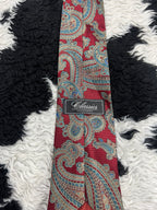Classics Red Fully Embroidered Paisley Tie