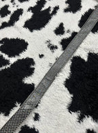 Black Zipper Glittery Belt