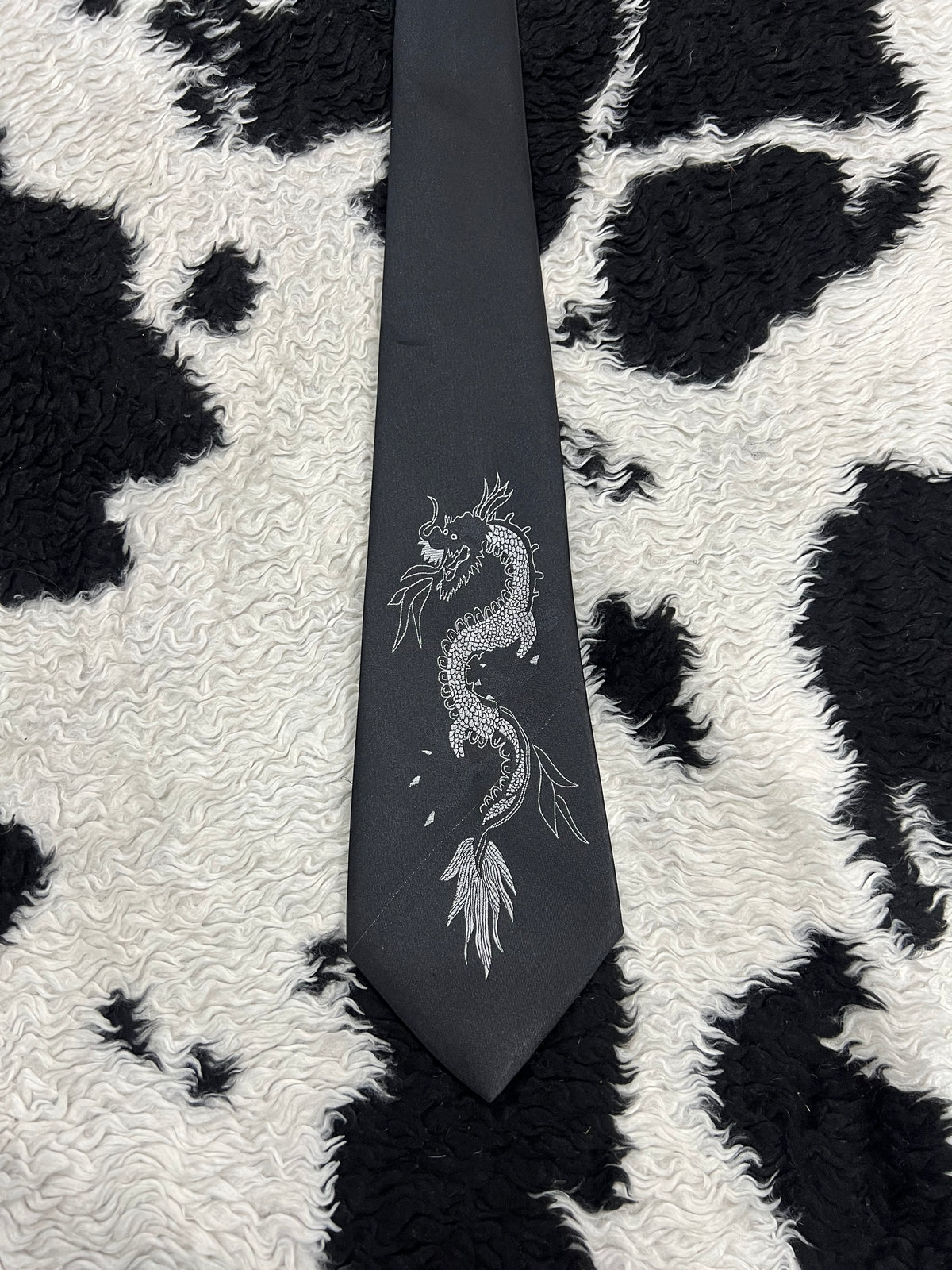 Dragon Embroidered Tie
