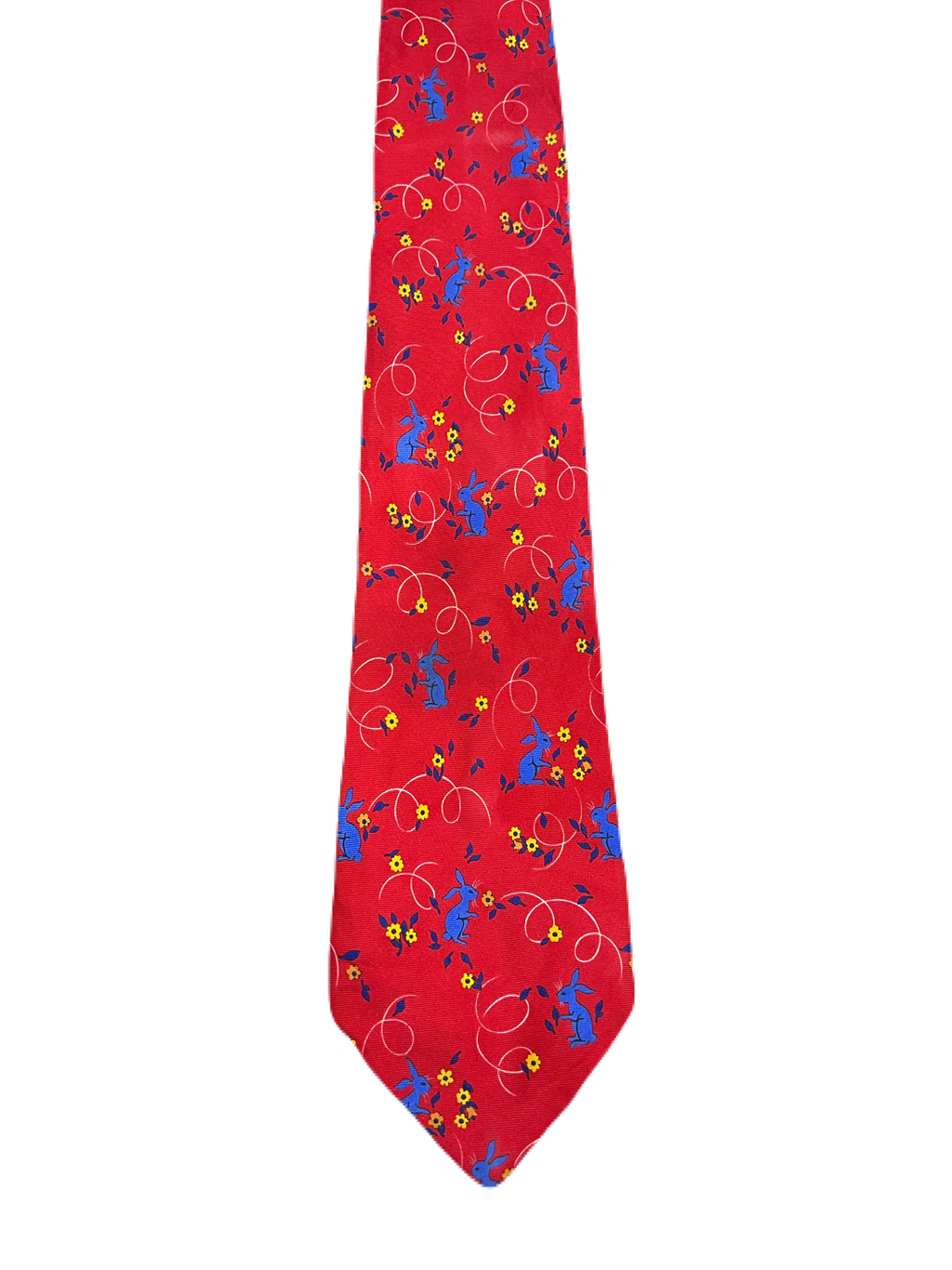 Bunnies in Flowers Tie