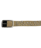 Beige Rhinestone Studded Belt