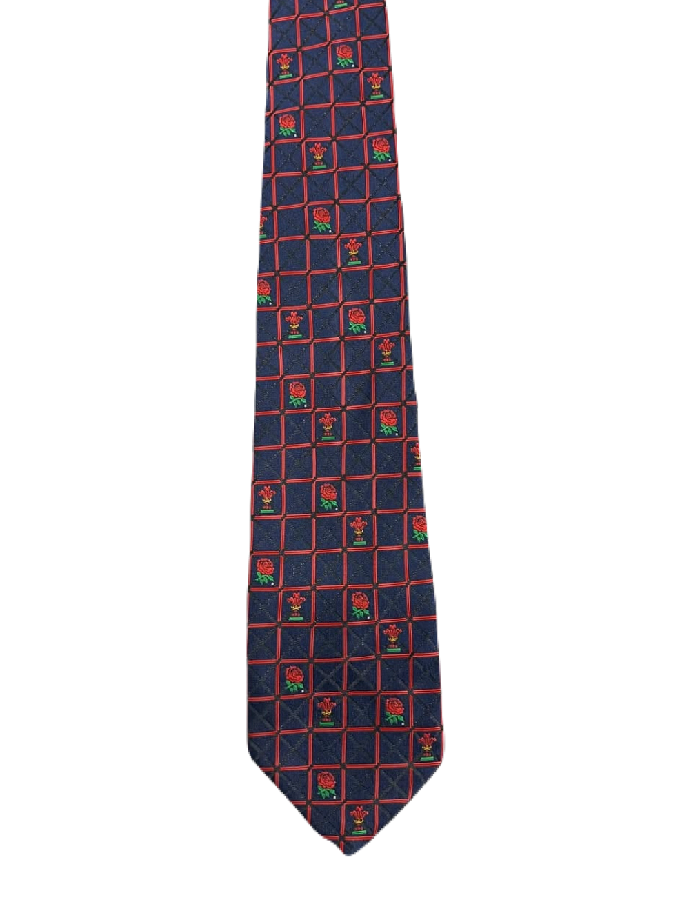 Embroidered Roses Tie