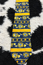 Yellow & Blue Floral Tie
