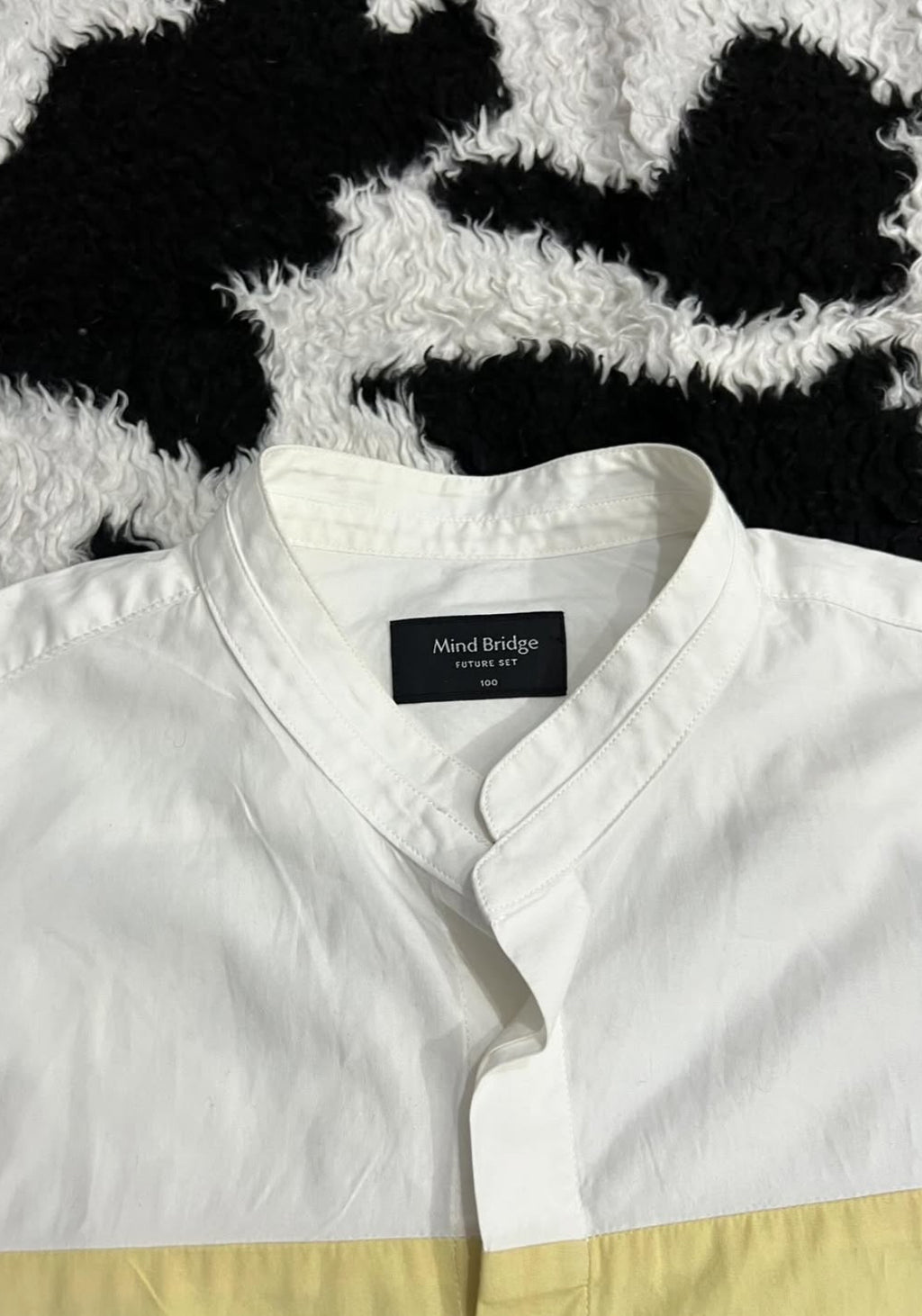 Mind Bridge White Patchwork Buttonup