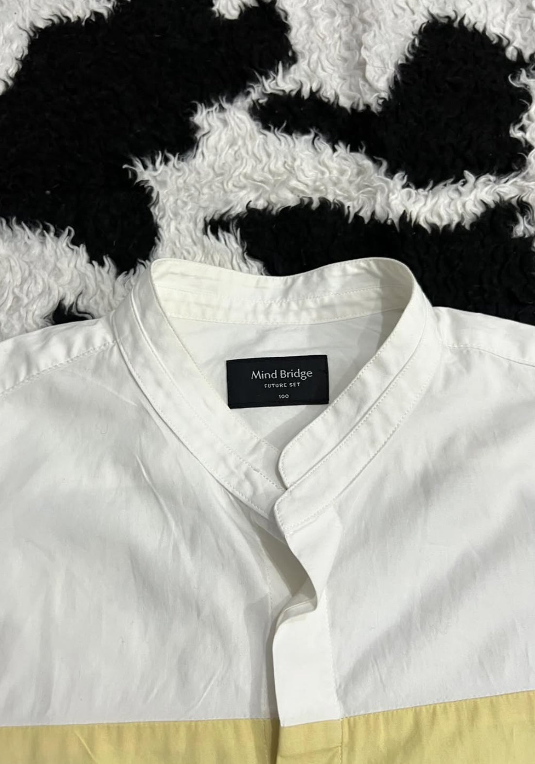 Mind Bridge White Patchwork Buttonup