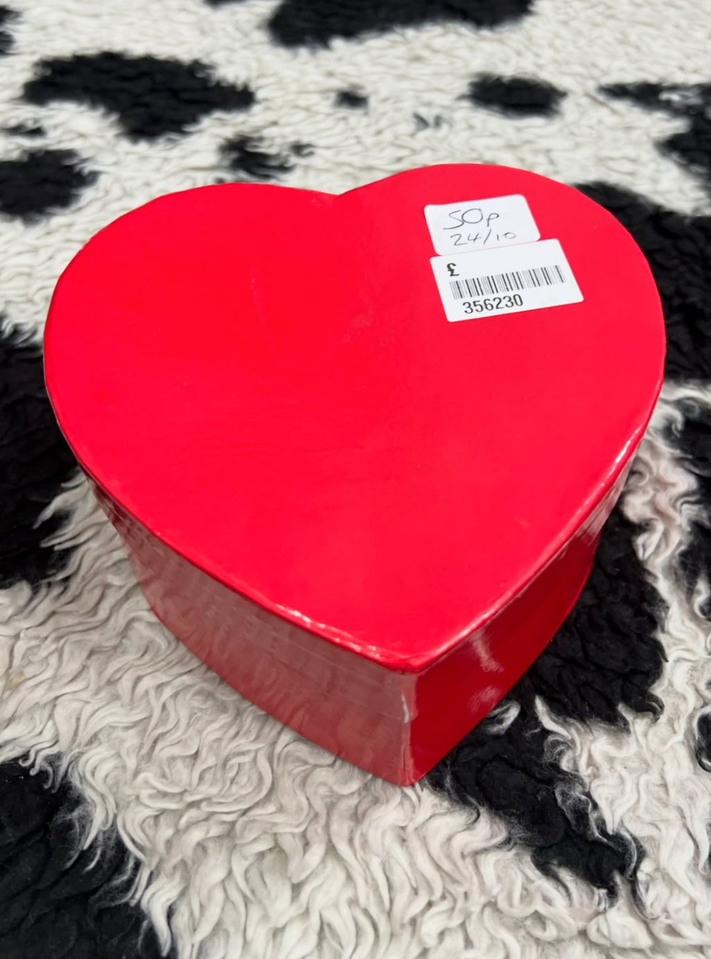 Cardboard Red Heart Box