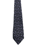 Black & Purple Floral Tie