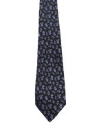 Black & Purple Floral Tie