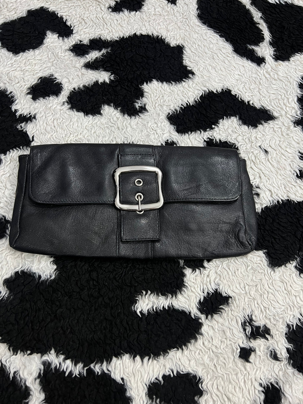 Black Leather Clutch