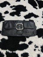 Black Leather Clutch