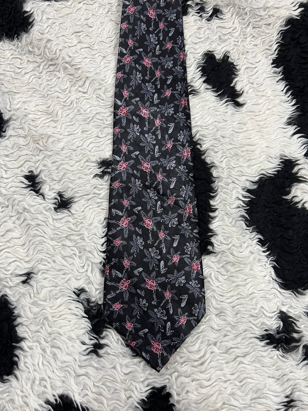 BRICE Black Floral Tie