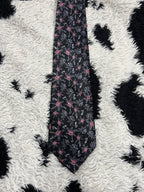BRICE Black Floral Tie
