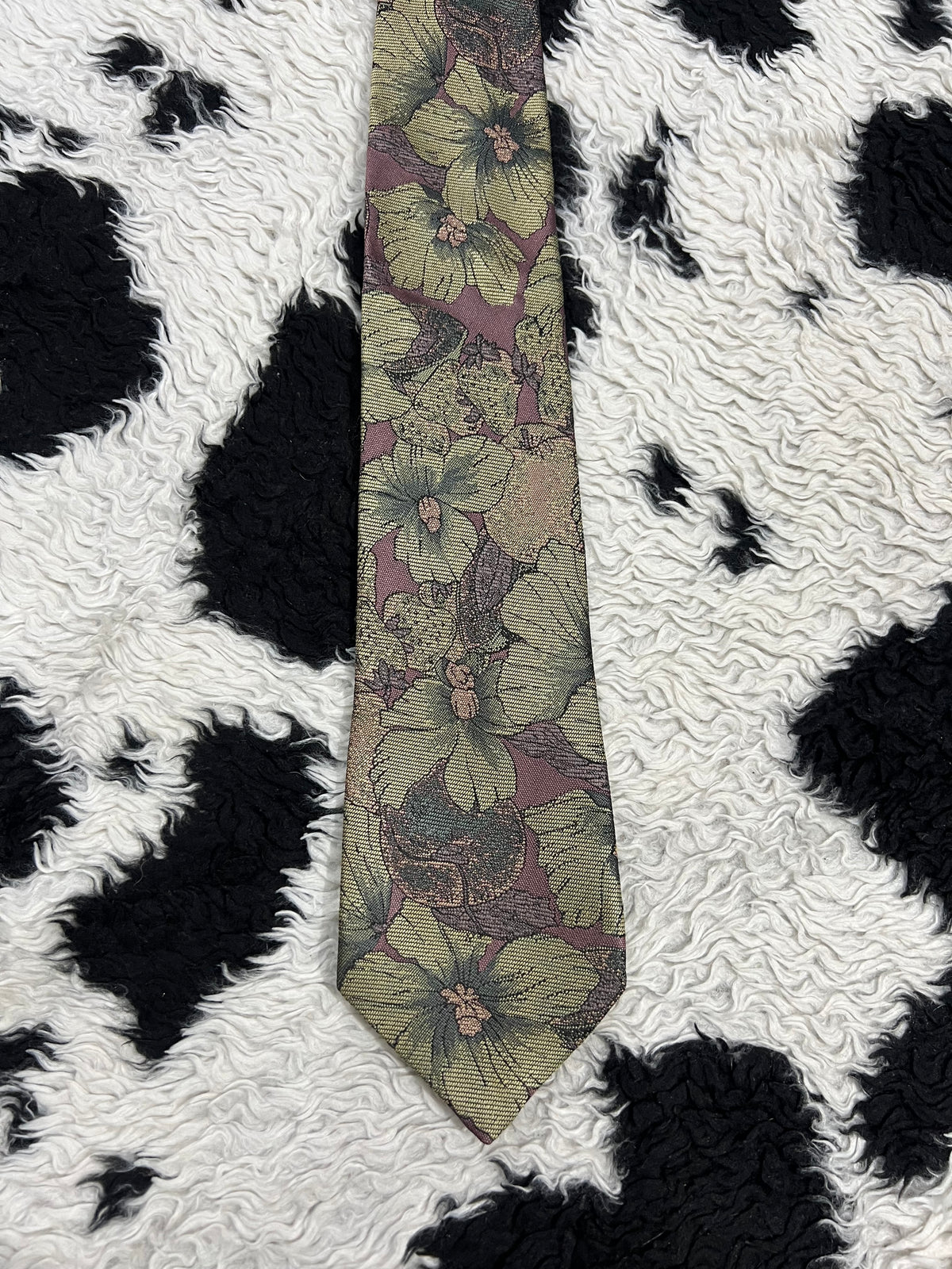 Rapp Fully Embroidered Flowers & Fruits Tie