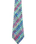 Plaid Blue Purple & Lavender Tie