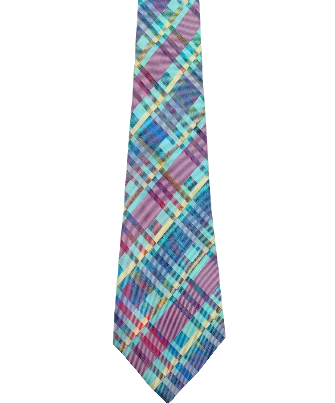 Plaid Blue Purple & Lavender Tie