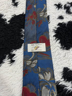 New World Blue Floral Embroidered Tie