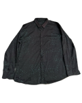 Green Splatter Black Buttonup