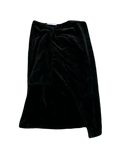 Tied Up Black Velvet Long Skirt