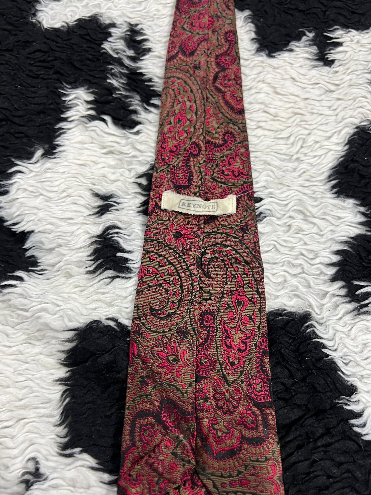 Keynote Fully Embroidered Red Paisley Tie