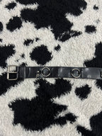 Black Metal Rings Belt