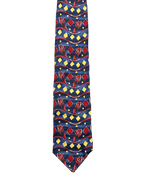 CANDA Blue & Red Floral Tie