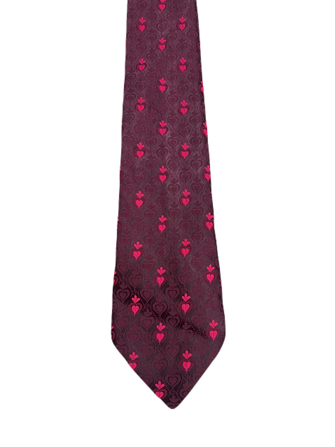 Delaware Hearts Embroidered Tie