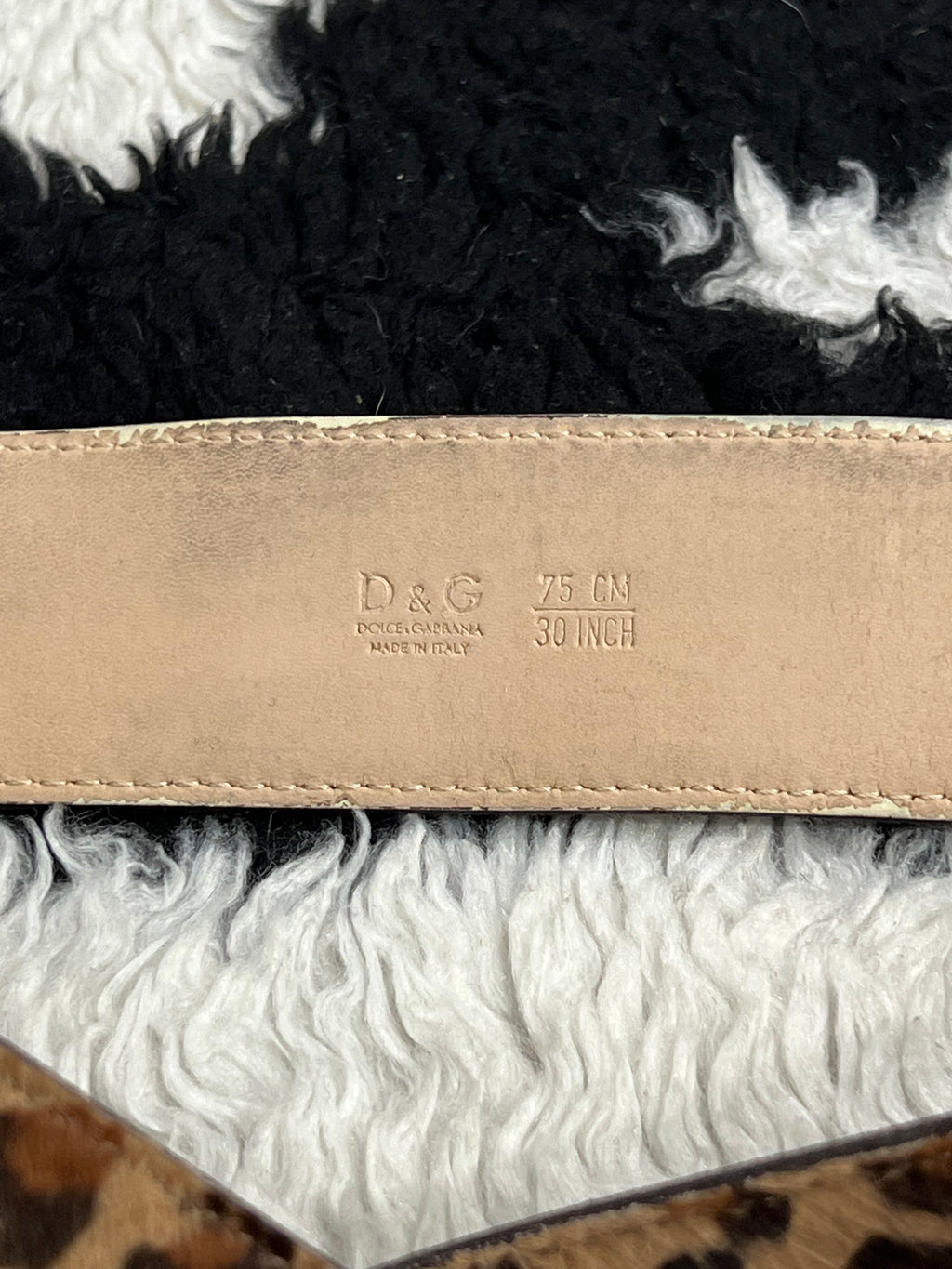 Cheetah Fur Belt