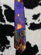 Purple Abstract Art Tie