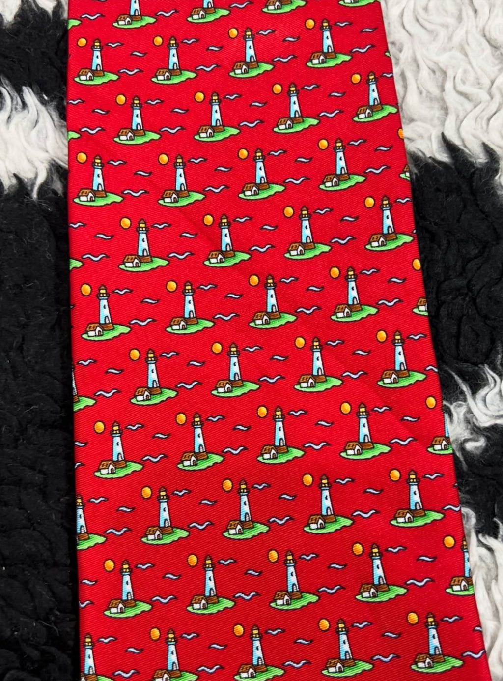 Red Lighthouse Tie