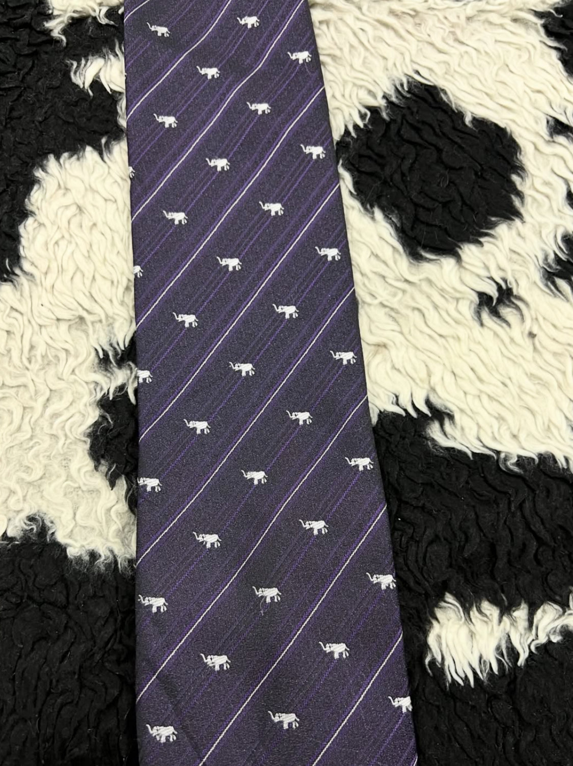 Purple Elephants Tie