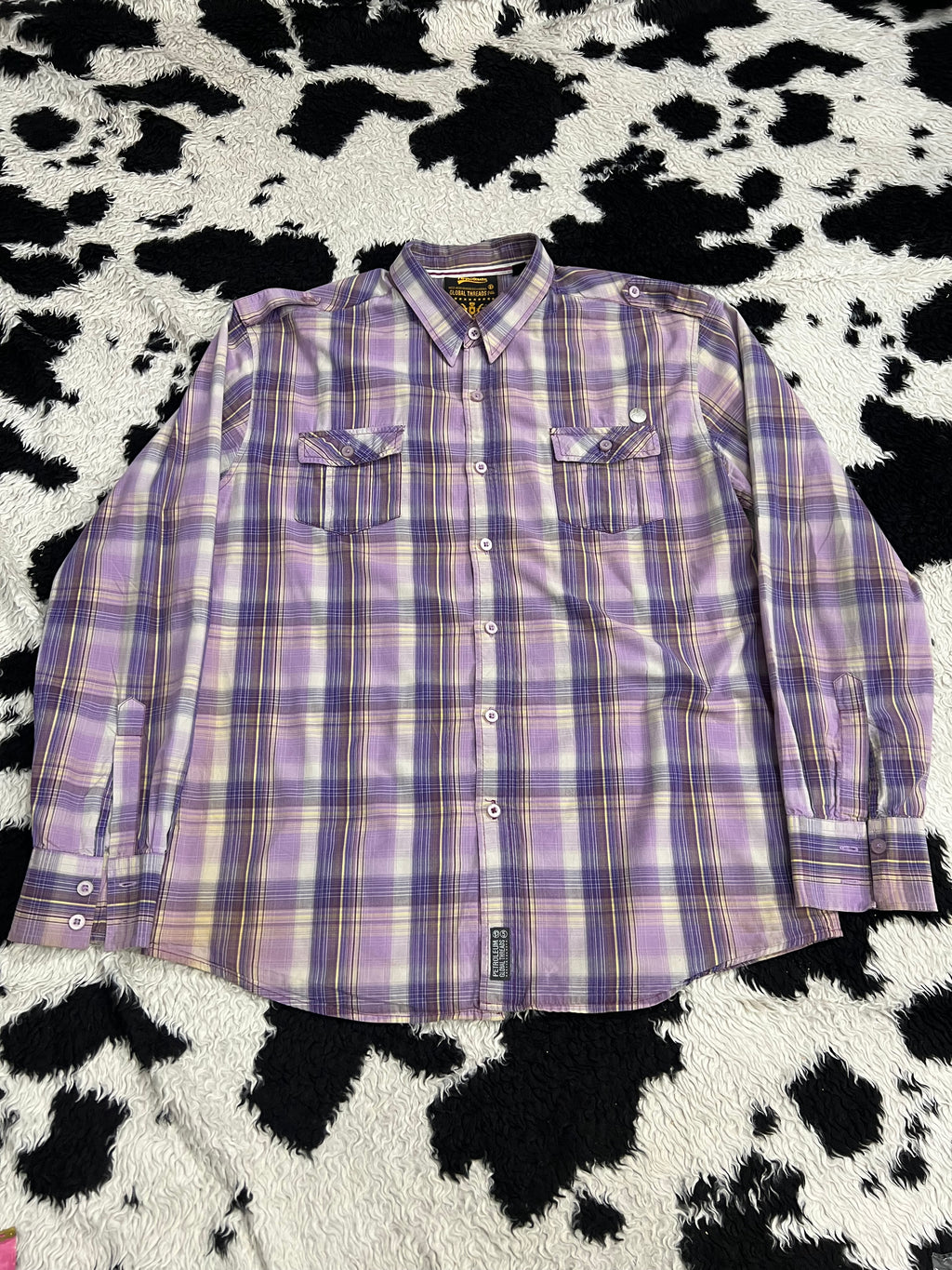 Petroleum Embroidered Buttonup