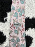 Rinaldo Pink Leaves Tie
