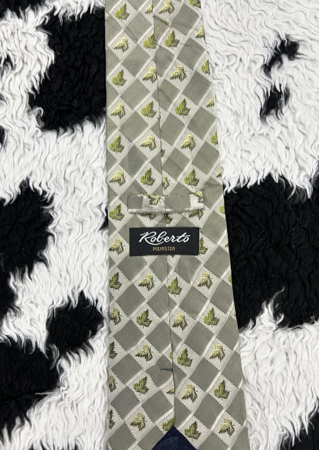 Roberto Green Leaves Tie