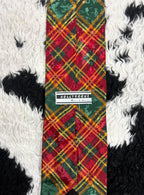 Hollyvogue Red & Green Plaid Tie