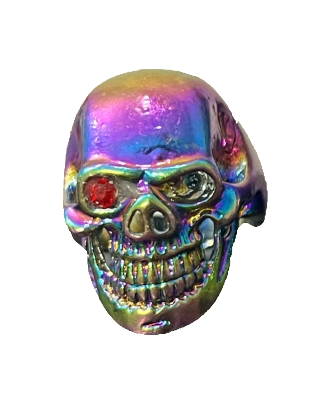 Rainbow Skull Chunky Ringh