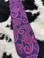 Luxury Blue & Pink Paisley Tie