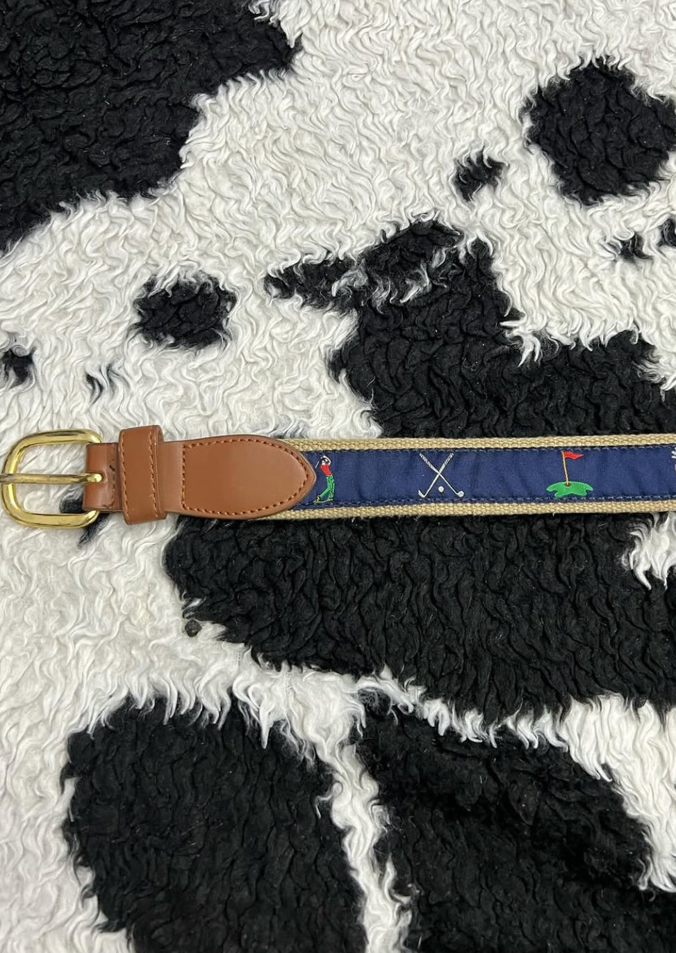 Golf Embroidered Belt