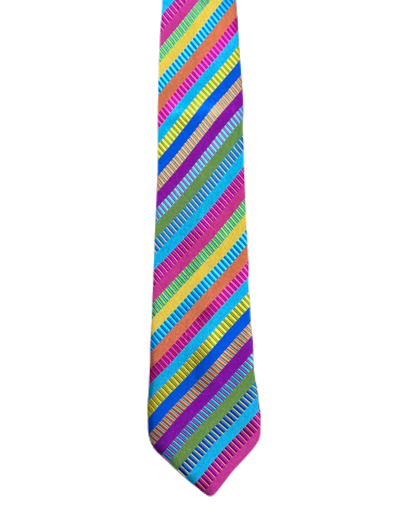 Vibrant Colorful Embroidered Tie