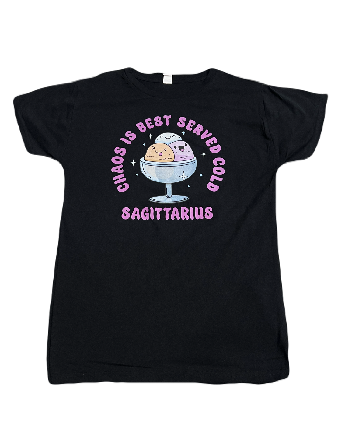 Sagittarius "Chaos Is Best Served Cold" Tee (Medium)