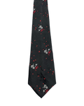 Black Cherry Blossoms Embroidered Tie