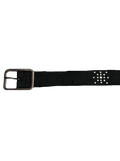 Black Studded Fabric Belt