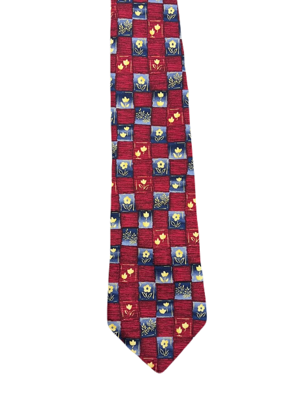 Red & Blue Floral Tie