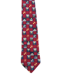 Red & Blue Floral Tie