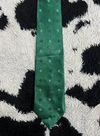 Green Embroidered Tie