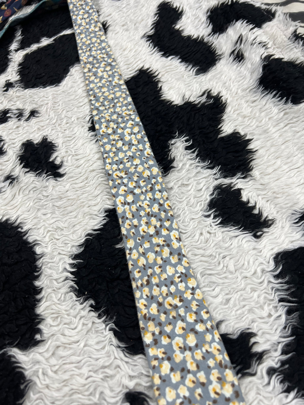 Penguin Grey Floral Narrow Tie