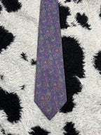 Topman Purple Embroidered Paisley Tie