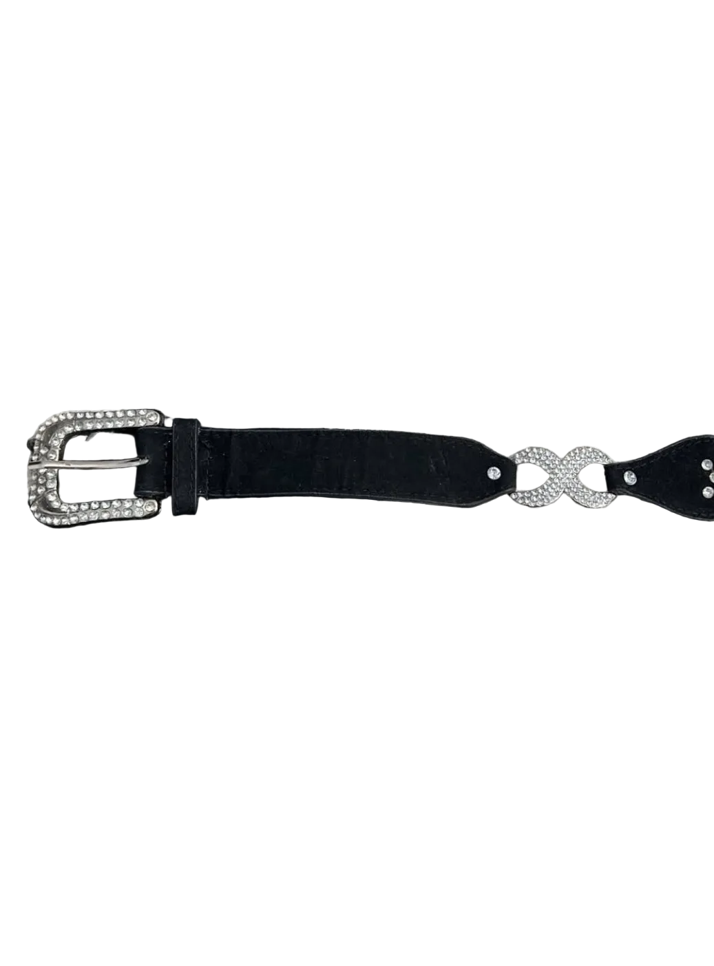 Black Bedazzled Conjoined Belt