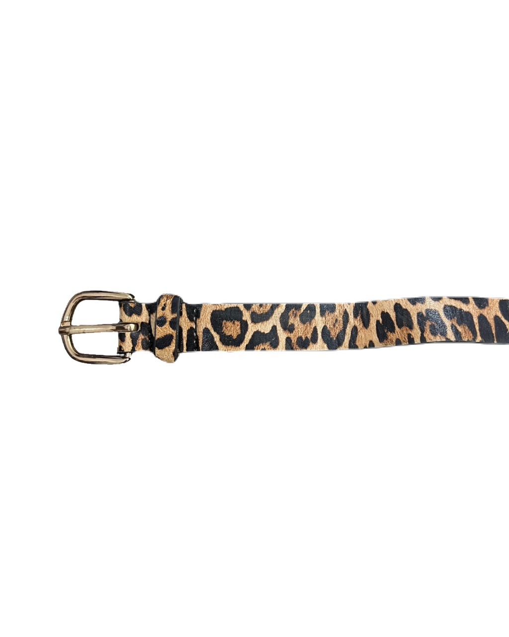 Narrow Cheetah Print Belt