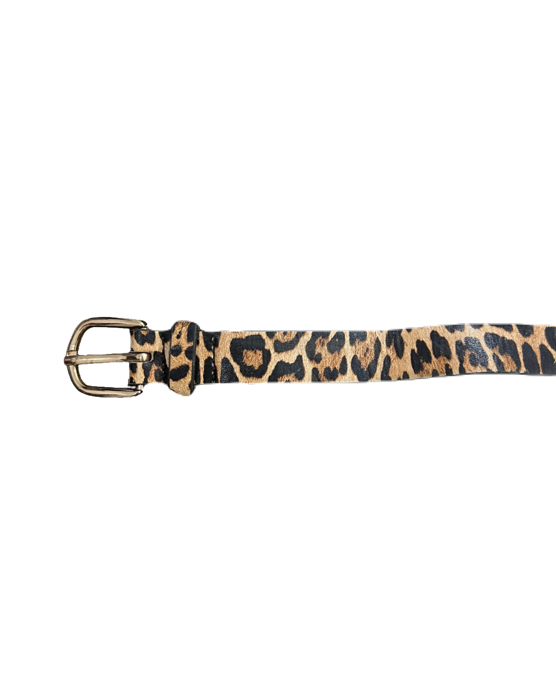 Narrow Cheetah Print Belt